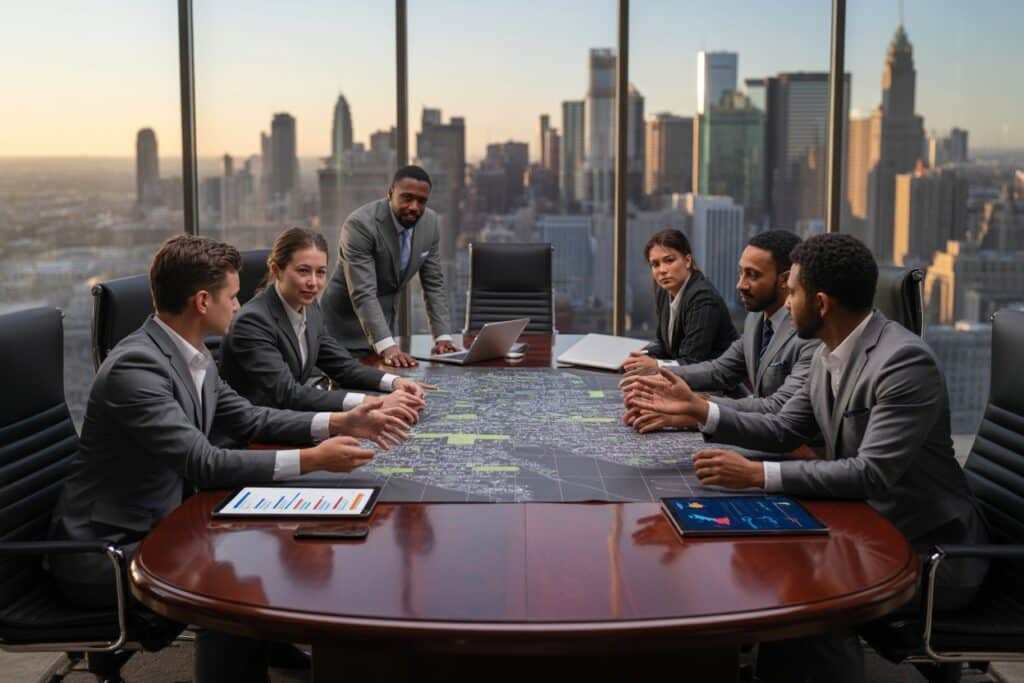 Board meeting at city
